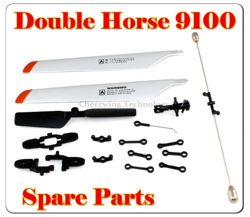 Double Horse 9100 Helicopter Spare Parts main Blade + blade Grip+connect buckle+balance bar+tail blade Double Horse 9100 Helicopter Spare Parts main Blade + blade Grip+connect buckle+balance bar+tail blade