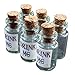 UMBRELLALABORATORY 6pcs Alice in Wonderland Party Supplies, Decoration, Fairy Drink me Potion Bottle with Cork Costume Accessory, DIY jewelry making charms