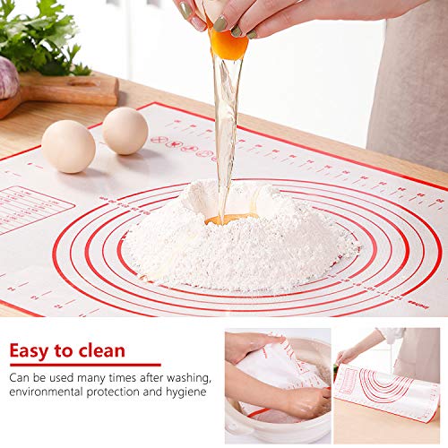 Silicone Pastry Mat 16x24 with Measurements，2 Pack NonStick Baking Mat