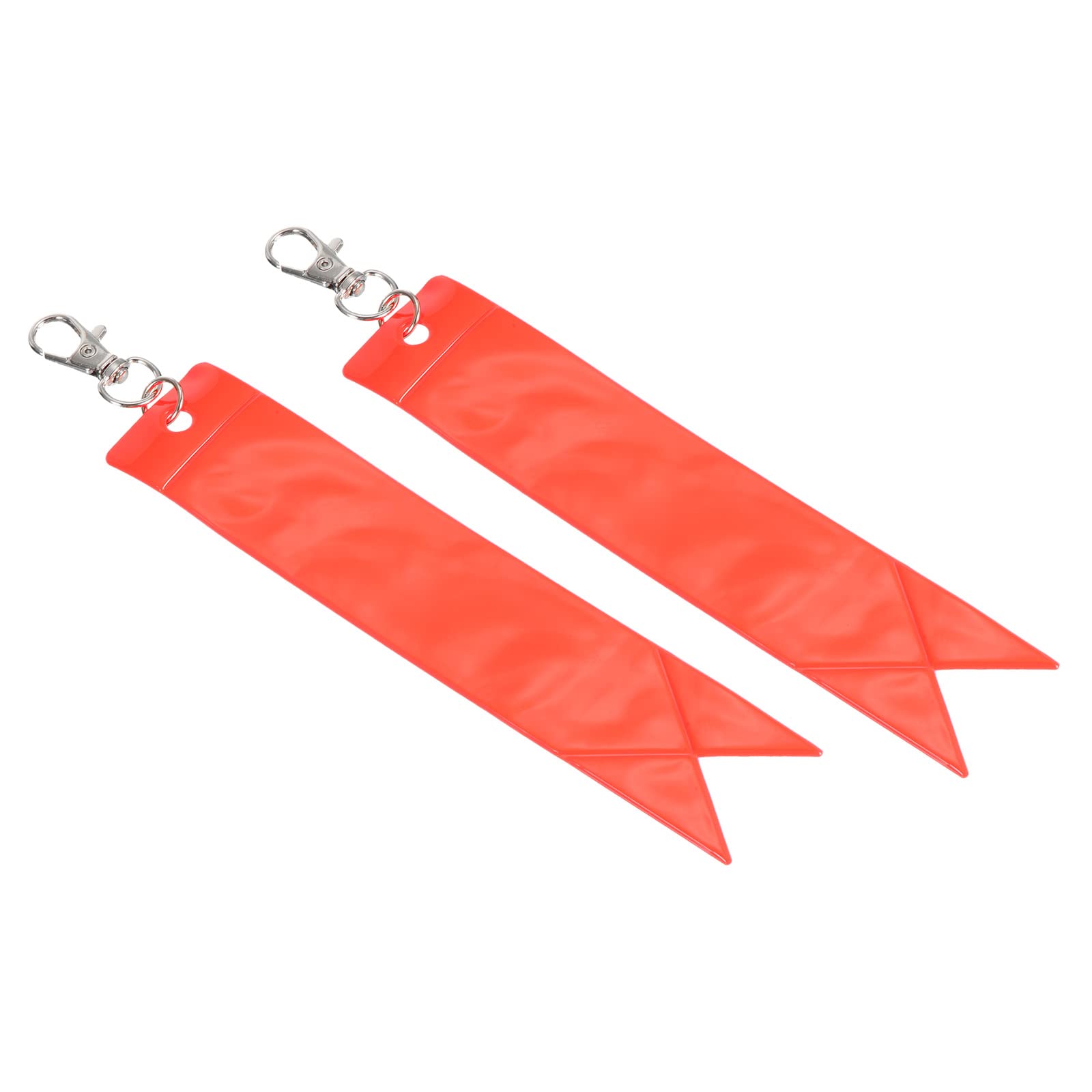 PATIKIL Safety Reflector, 2 Pack Tag Pendant PVC Reflective Gear Keychain for Backpack Bag Jacket, Orange