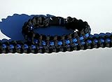 Police Thin Blue Line Paracord Survival Bracelet (By T and L Supply)