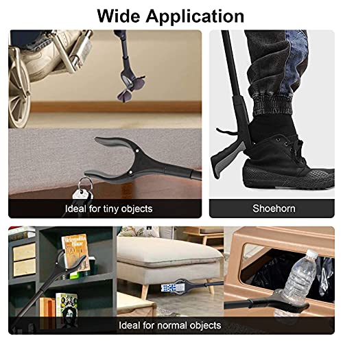 ZOJI Faltbare Greifer,Adjustable Abgewinkelter Arm, 80cm Greifzange aus Aluminium mit Schuhlöffel und Rotierendem… – Bild 8