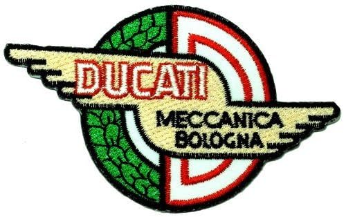 3-Pack 2.7" x 4.4" Ducati Meccanica Bologna Motorcycle Biker DIY Applique Embroidered Sew Iron on Patch