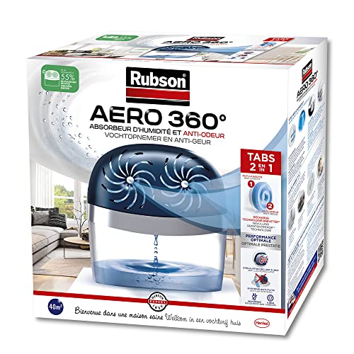 Aero 360º Stop - Absorbedor de humedad (40 m²), 2 recargas de 450g incluidas