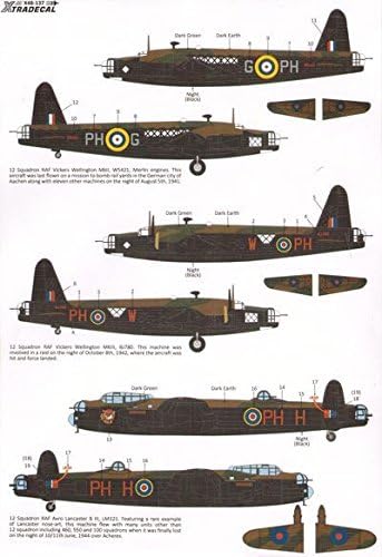 History of 12 Squadron RAF: Lancaster, Wellington, Buccaneer, Tornado (1/48 decals)