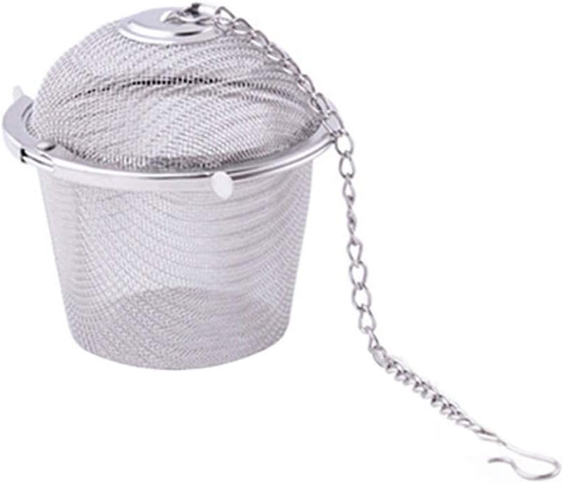 Practical Tea Ball Herbal Spice Strainer Mesh Filter Stainless Steel Infuser - 8.5cm rycnet
