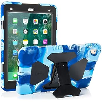 ACEGUARDER iPad 2017 iPad 9.7 inch Case, Shockproof Impact Resistant Protective Case Cover Full Body Rugged for Kids with Kickstand for Apple New iPad 9.7 inch 2017 Tablet, Navy Black