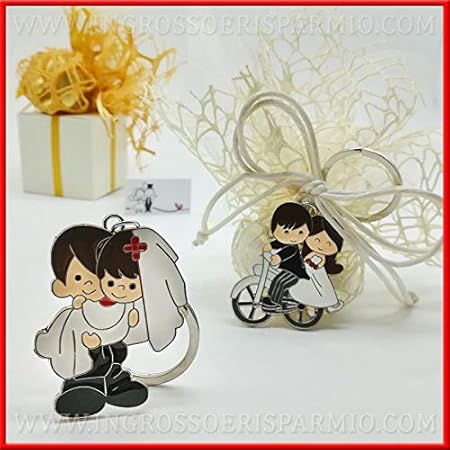 Ingrosso E Risparmio 12 Portachiavi Simpatici Con Ciondolo Sposini In Metallo Pensierini Segnaposto Gadgets Matrimonio Anniversario Con Confezione Panna Amazon It Casa E Cucina