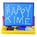 Wishland Magnetic Board Tabletop Learning Easeltoys /Magnetic Chalk Dry Erase Board Toddler Toys (2 Functions)