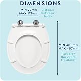 Croydex Capri Oval Soft Close Toilet Seat Quick Release Heavy Duty White view 5