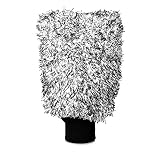 Adam's New Microfiber Car Wash Mitt - Soft, Machine Washable Microfiber That Will Not Introduce New Scratches or Swirls - Holds Tons of Sudsy Water for Effective Washing