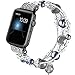 Suppeak Band Compatible with Apple Watch 38mm 40mm 41mm, Women Elastic Handmade Pearl Bracelet Replacement for Series SE 7 6 5 4 3 2 1, Black