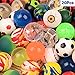 20 Pcs Bouncing Bouncy Balls Bulk Set, Assorted Colorful Neon Mixed Pattern Designs for Kids Playtime, Party Favors, Prizes, Birthdays & More, 1.25 Inches