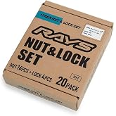 Rays 17HEX Rock &amp; amp; nut set (for 5 holes) M12 &times; 1.5 Black 74082000000BK