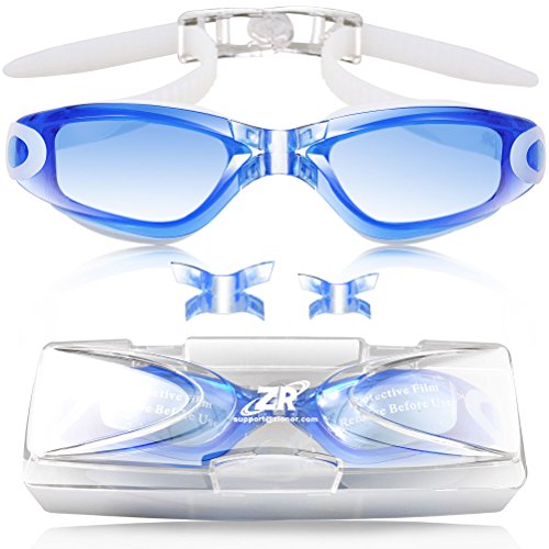 Zionor Swimming Goggles, G1 Polarized Swim Goggles with Mirror/Smoke