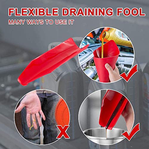 Cyantor Flexible Draining Tool Funnel Flexible Oil Draining Funnel Tool