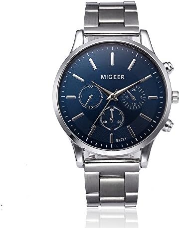 Frunalte watch, Men's Watches Business Fashion Crystal Stainless Steel Analog Quartz Wrist Watch Bracelet Clearance