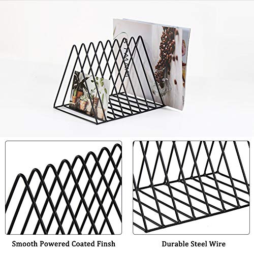 Triangle File Folder Holder Rack Vinyl Record Holder Rack Storage Desk Magazine Holder File