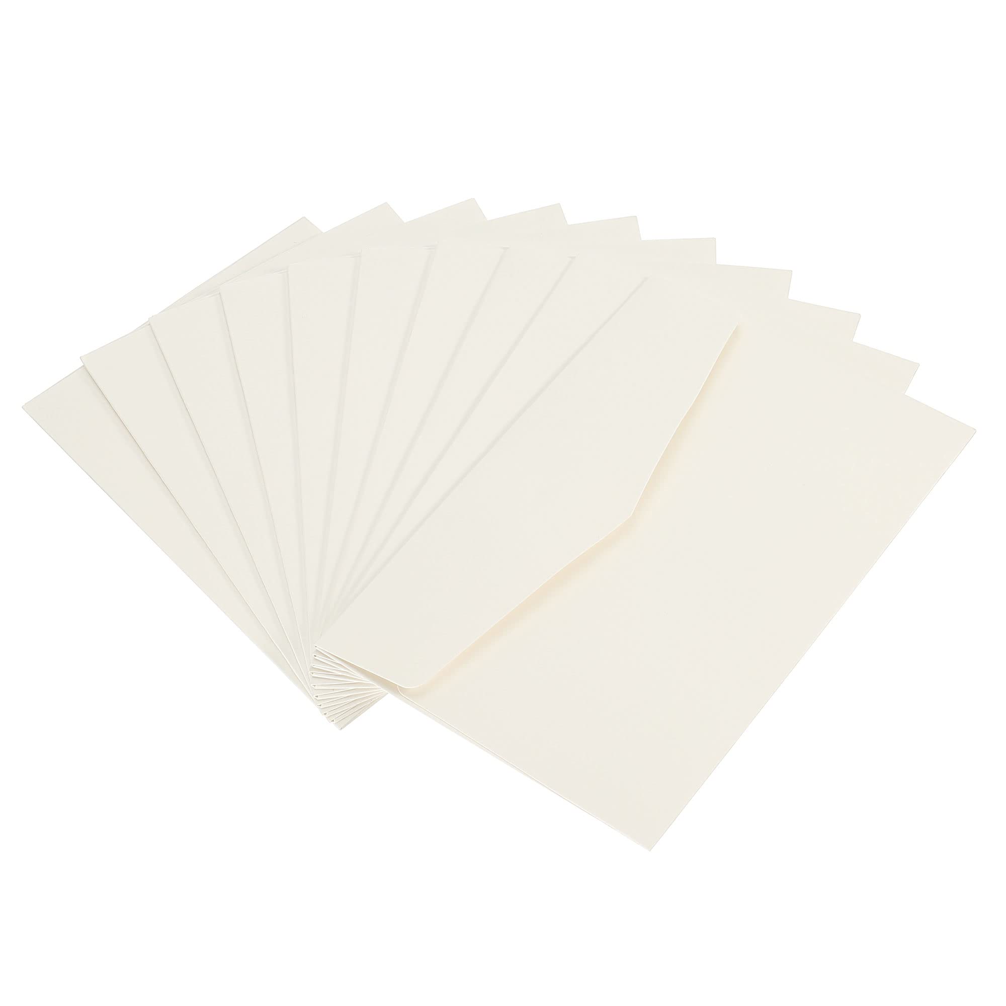 PATIKIL Invitations Envelopes, 25 Pack Colorful Blank Cards for Birthdays Wedding, White
