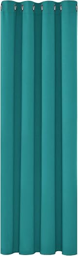 Deconovo Blackout Curtain 52x63 Turquoise Eyelet Room Darkening Panel