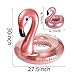 Grobro7 Giant Inflatable Flamingo Pool Float Elegant Vinyl Swimming Floaty Pool Toy with Glitters Party Tube Outdoor Water Lounge Inflatable Raft with Flamingo Pool Drink Holder for Adults & Kids(M)