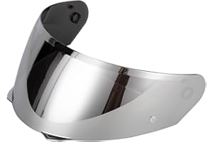 The Helmet Shop HJ-33 Silver Mirror Motorcycle Helmet Visor Compatible with HJC i90, i91 & Harley Modular Helmets – Pinlock-Ready Replacement Shield | Optically Correct, UV Protected Motorcycle Visor