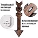 Blulu 4 Packs Rustic Wood Arrows Wall Decor Dark Wooden Arrows Wall Art Decorative Farmhouse Sign, 14.6 x 3.9 Inch