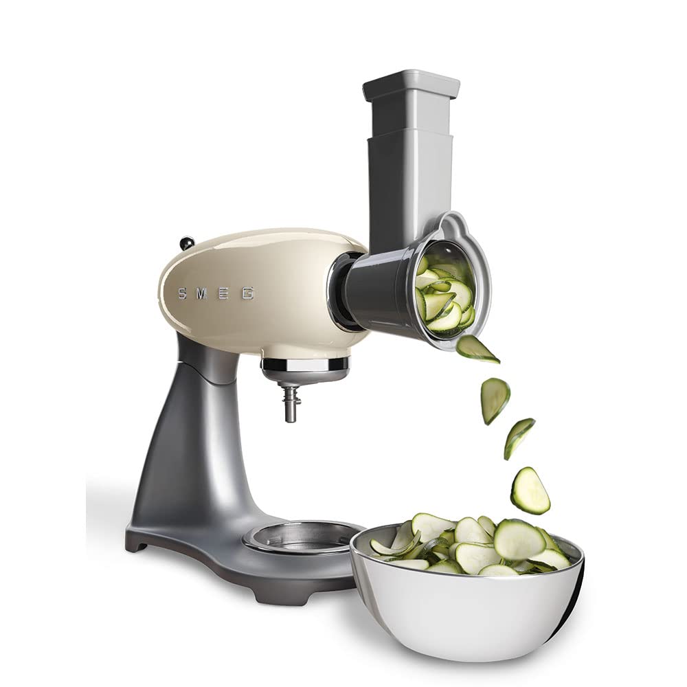 SMEG SMSG01 Multifunctional Accessory for Grating and Slicing Vegetables, Hard Cheese, Chocolate, and Much More, For Stand Mixers