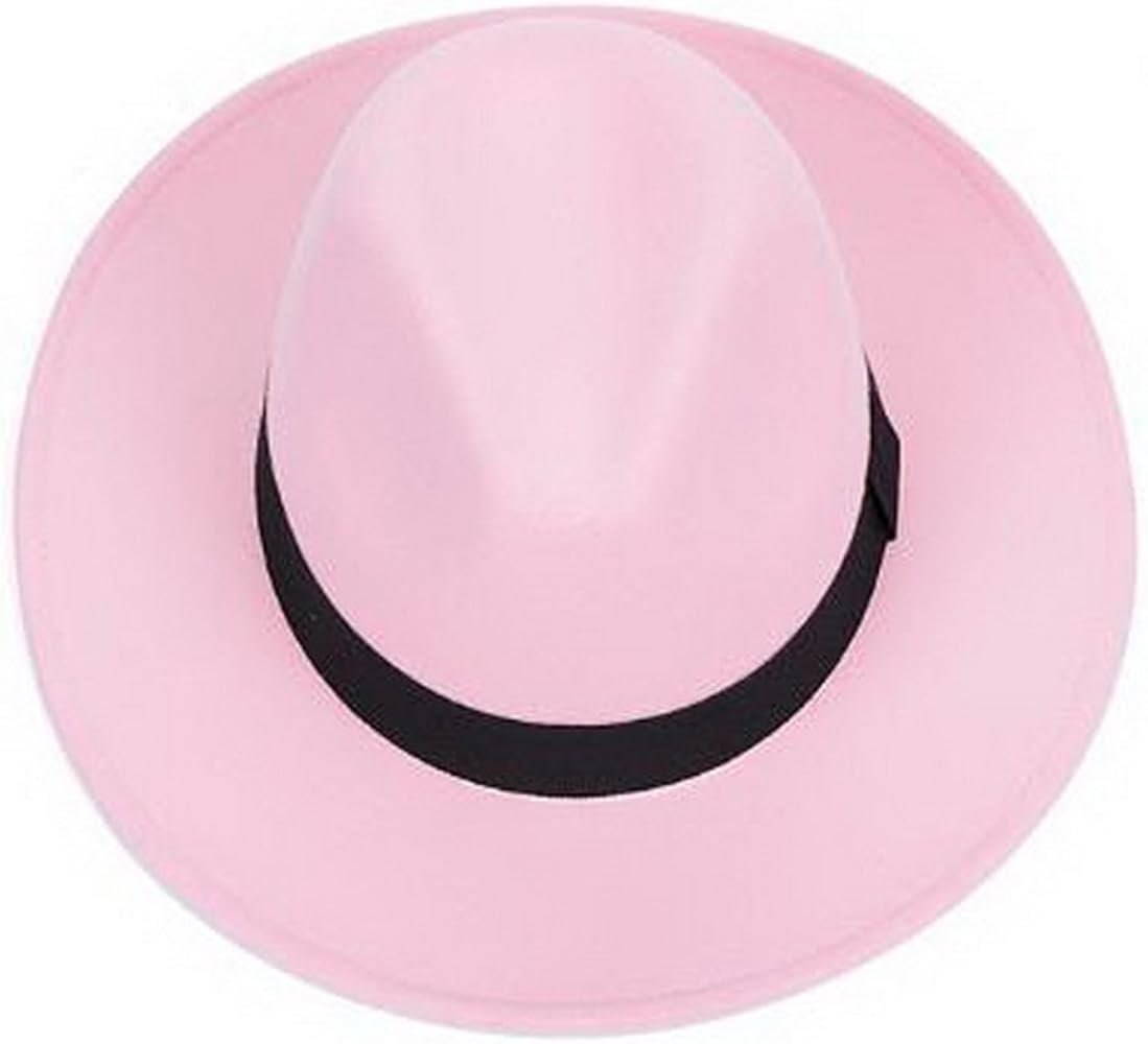 pink wool floppy hat