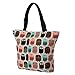 LATH.PIN Shopper Canvas Bag Owl Womens Shoulder Shopping Tote Beach Bag (One Size, Owl)