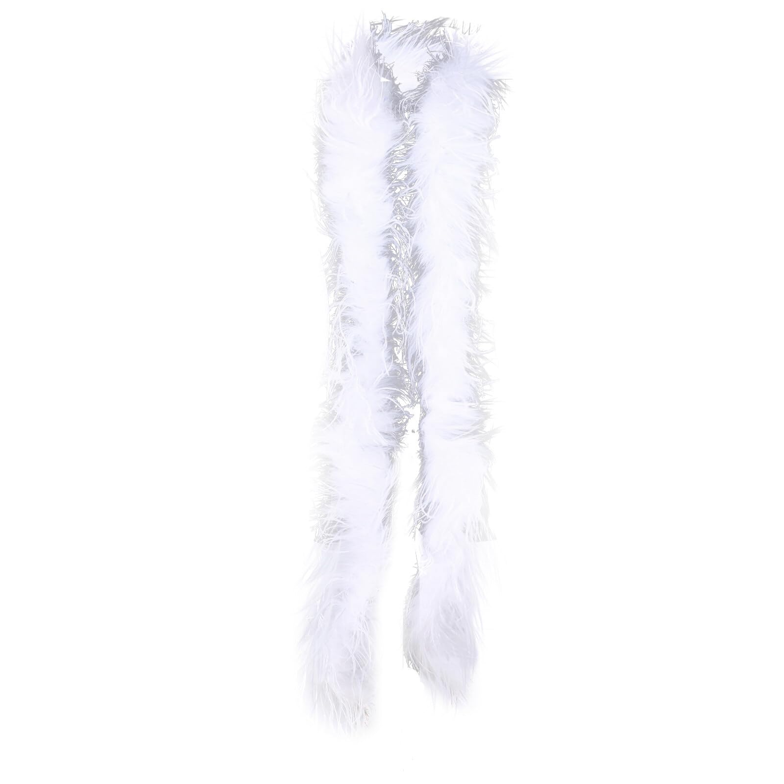 Uposao Fluffy Marabou Feather Boa Fancy Dress Accessory, Christmas Garland Feather Boa for Halloween Crafts Wedding Home Decoration, 50g, 2m