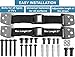 METAL Anti Tip Furniture Kit TV Safety Straps For Flat Screens -4 PACK BLACK- Earthquake Straps - TV Anchors For Baby Proofing - Antitip Kit - Mounting Straps - Childproof Child Proof Baby Proof Mount