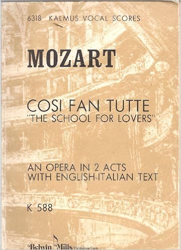 Mozart Cosi Fan Tutte The School For Lovers Kalmus Vocal - 