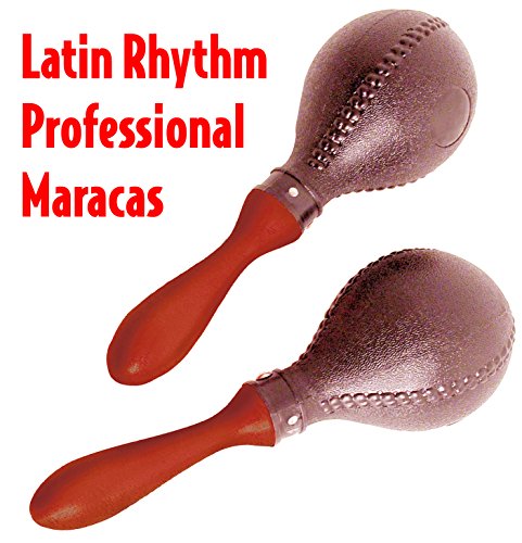 Performance Plus LP288 Latin Rhythm Black Maracas with Hard Rock Wood Handles