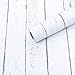 H2MTOOL Faux Wood Wallpaper, White Temporary Removable Peel and Stick Wallpaper Self Adhesive (17.7” x 78.7”, White)