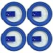 Pyrex 7200-NLC Blue No-Leak Vented Round Storage Lid Cover for 2 Cup Bowl (4-Pack)