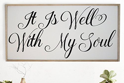 It is Well With My Soul Framed Wood Home Décor Sign