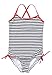 ALove Big Girls One Piece Striped Swimsuit Cross Back Swimming Costume