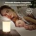 TaoTronics TT-DL033 Rechargeable Touch Sensor Bedside Lamp, LED Table lamp with Internal Battery up to 110 Hours Operation, Dimmable Warm Night Light, Color Changing RGB Light for Bedroom