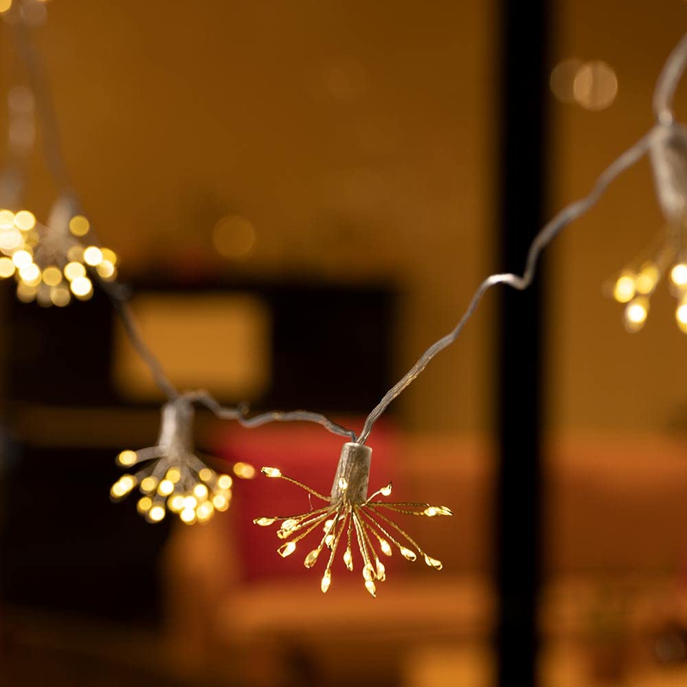 SolarCentre® Elan Outdoor Solar Powered Starburst Fairy Lights - Set of 10