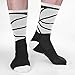 Basketball Sock by ChalkTalk SPORTS | Athletic Mid Calf Woven Socks | Basketball Wrap | Black and White, One Size