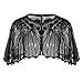 PrettyGuide Women's 1920s Shawl Beaded Sequin Deco Evening Cape Bolero Flapper Cover Up