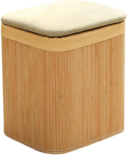 26 38 cm AOLI Tragbarer Hocker Haushalts-Bambus-Aufbewahrungshocker