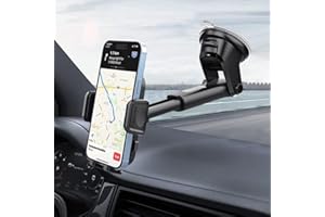Car Phone Holder Mount Phone Mount with Suction Cup Base, Adjustable Stand for Dashboard Windshield, Universal Smartphone Hol