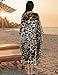 Fancyqube Women's Chiffon Kimono Cardigan Capes Leopard Floral Loose Beachwear Bikini Cover Up Leopard One Size