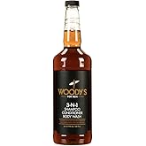 Woody's Mens Body Wash 3 in 1 – Shampoo, Conditioner, & Body Wash, All-in-One Cleanser, Refreshing & Hydrating with Natural Extracts - 32 fl oz
