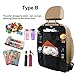 Car Seat Organizer, 2 Pcs Seatback Auto Kick Mat Back Seat Protector for Kids with Multi Storage Pocket for Touch Screen Tablet Holder Bottle Drink Toys(Black, 2 Pack)