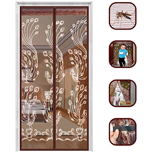AIFENTE Screen Door with Heavy Duty Mesh Curtain Screen Doors