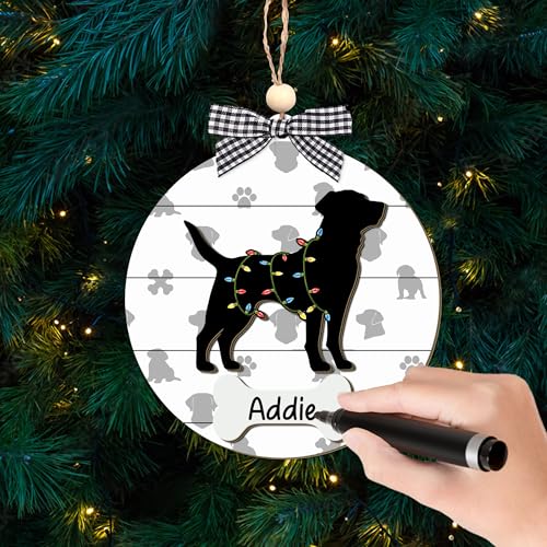Labrador Retriever Ornament - Black Lab Gifts, Lab Ornaments For Christmas Tree, Gift For Puppy Pet Lover Dog Mom Christmas Keepsake
