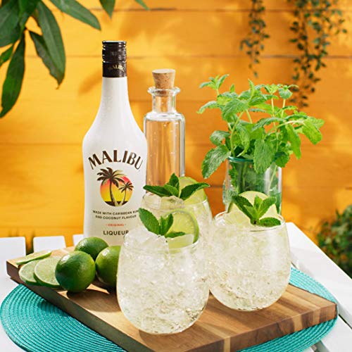 Malibu Caribbean Rum – Fruchtiger Likör auf Rum-Basis mit natürlichem Kokosaroma – Leichte Spirituose, ideal für… – Bild 4